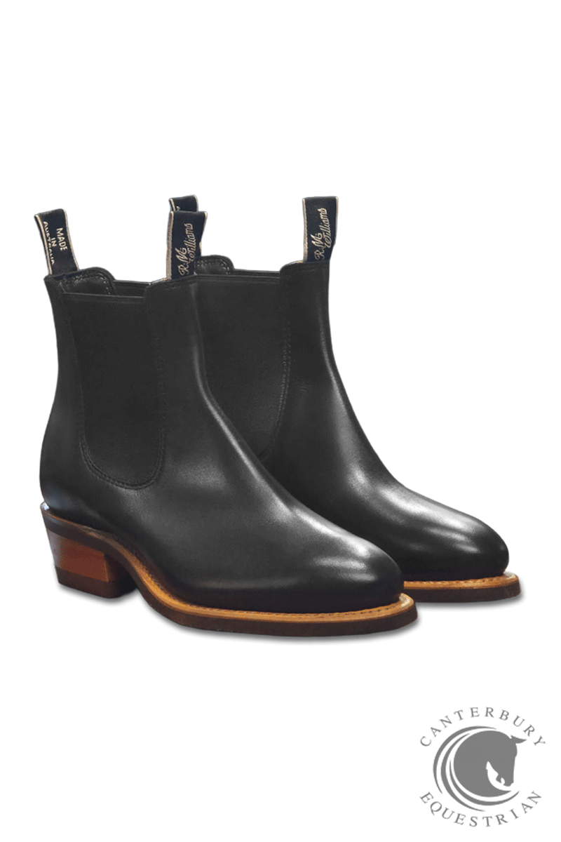 R.M. Williams Comfort Lady Yearling Boot Black Raw Edge