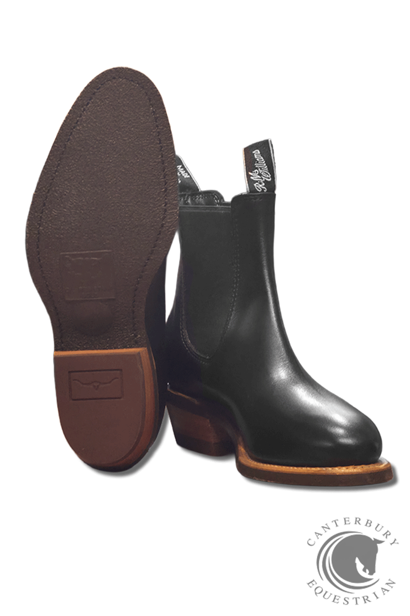 R.M. Williams Comfort Lady Yearling Boot Black Raw Edge