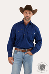 Ringers Western King River Mens Full Button Work Shirt Navy