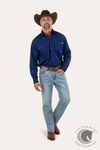 Ringers Western King River Mens Full Button Work Shirt Navy