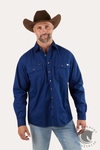 Ringers Western King River Mens Full Button Work Shirt Navy