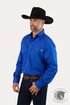 Ringers Western King River Mens Full Button Work Shirt Royal Blue