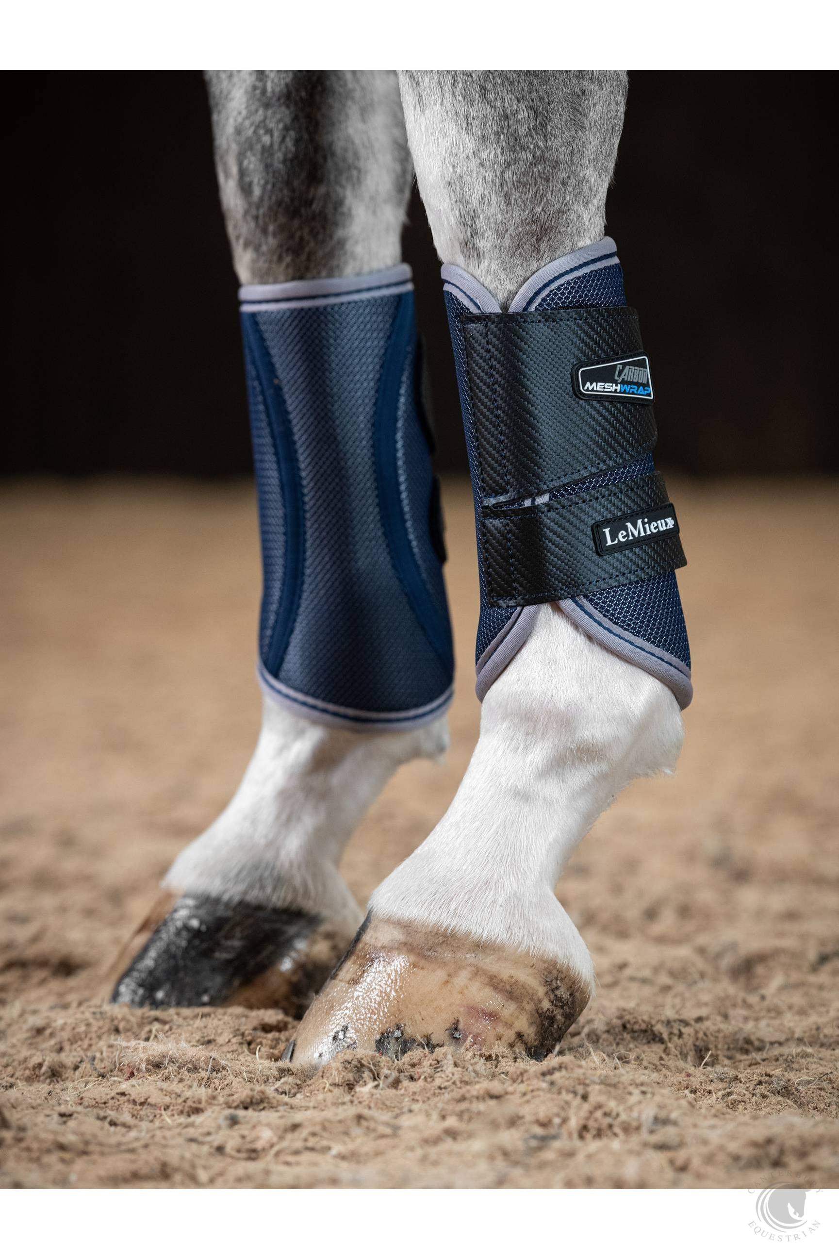 LeMieux Carbon Mesh Wrap Boots Navy