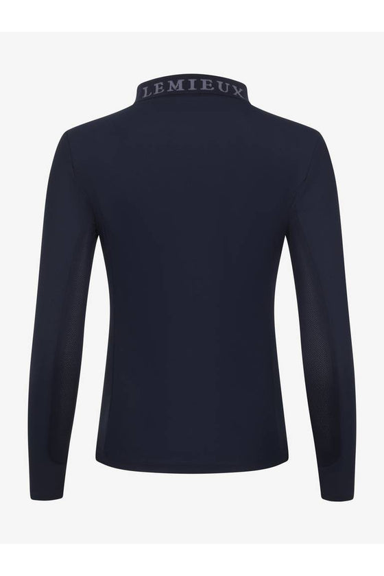 LeMieux Long Sleeve Sport Polo Shirt Navy