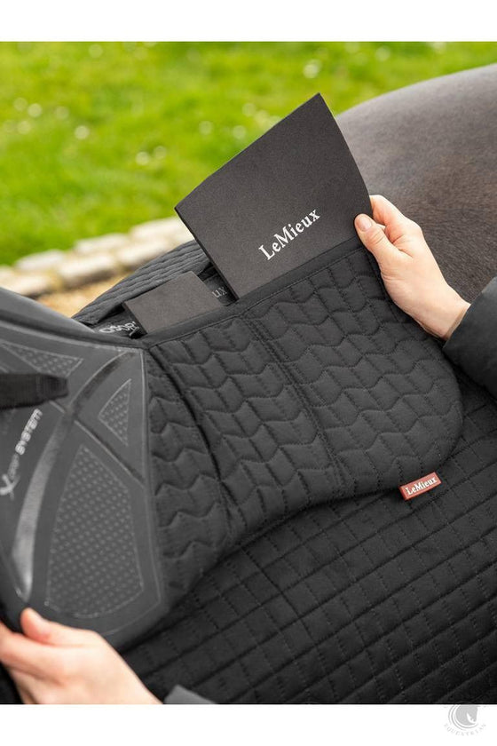 LeMieux ProSorb Plain 3 Pocket Quilted Half Pad Black