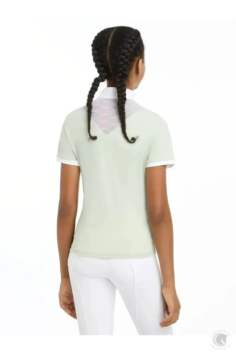 LeMieux Young Rider Eva Short Sleeve Show Shirt Pistachio