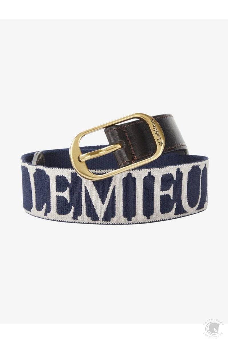 LeMieux Eddie Elasticated Belt Navy/Stone