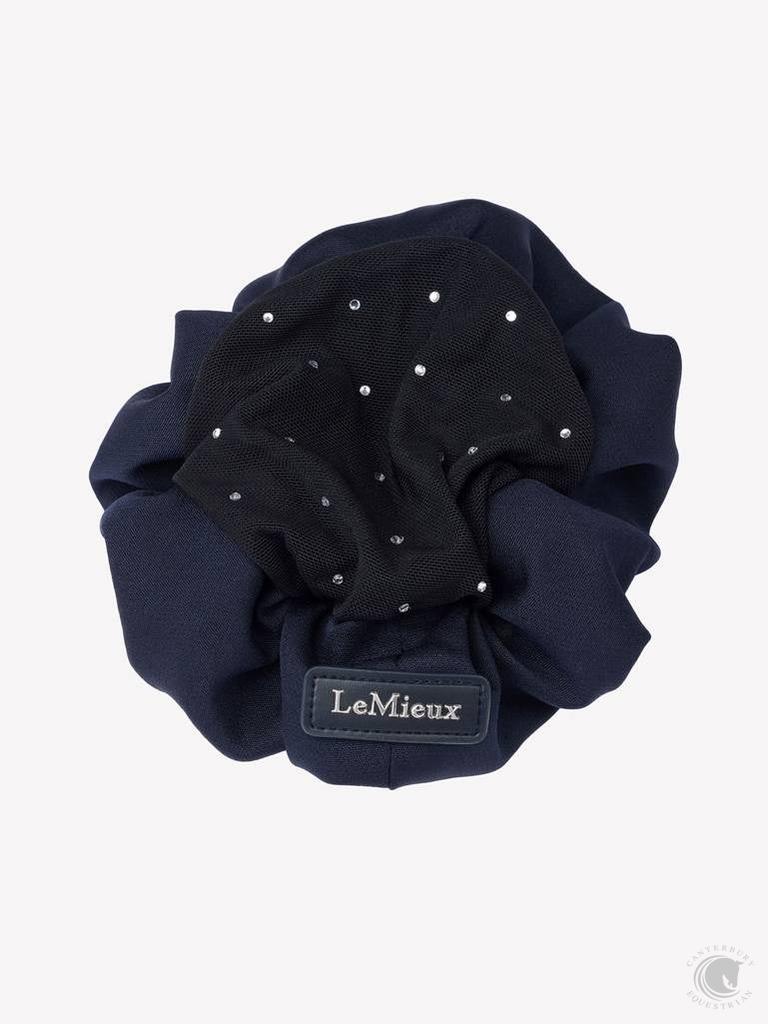 LeMieux  Scrunchie with Crystal Hair Net Navy/Black