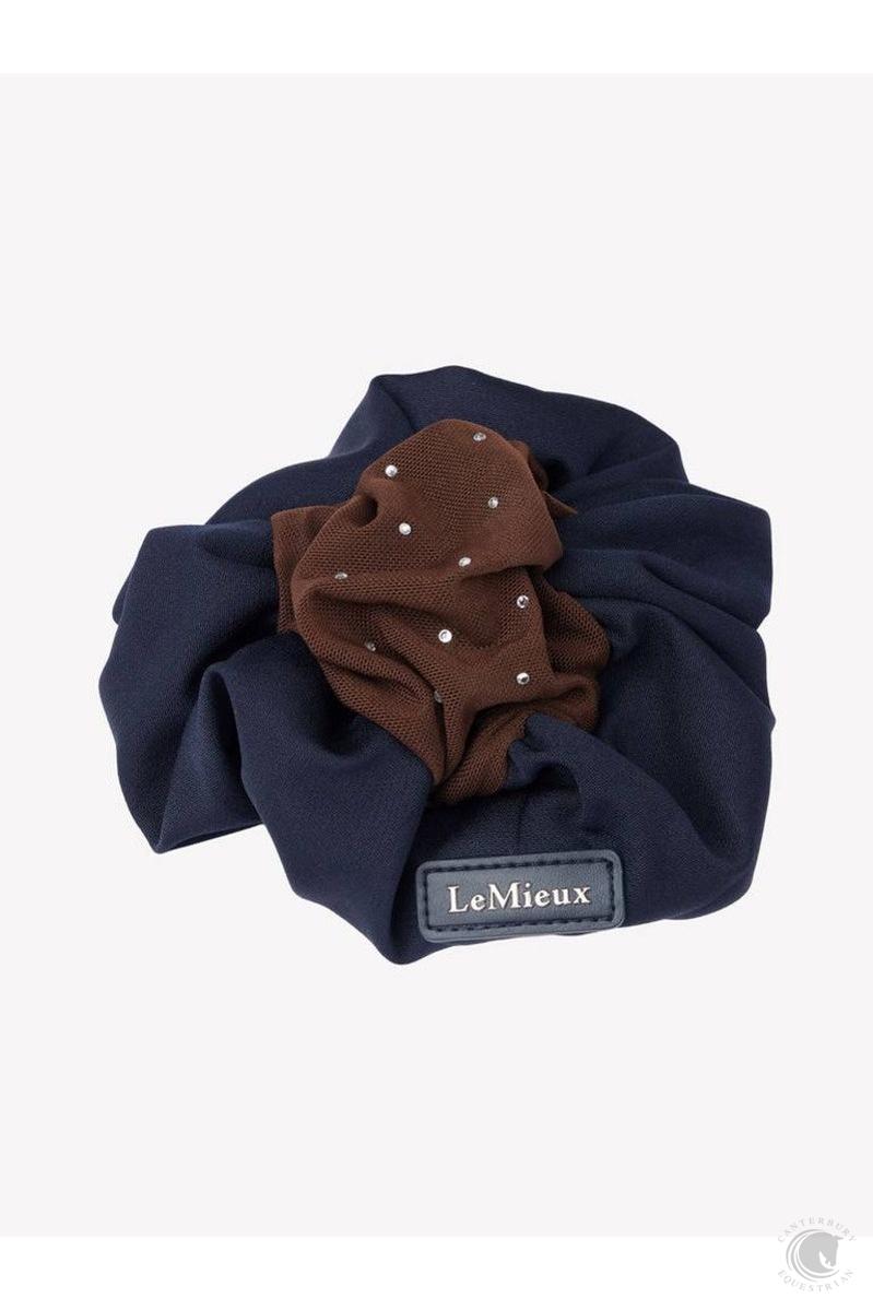 LeMieux Scrunchie with Crystal Hair Net Navy/Brown
