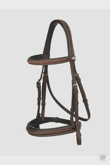  LeMieux Stitched Hunter Bridle with Laced Reins Havana Silver