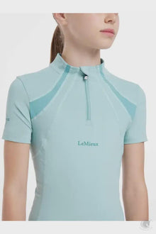  LeMieux Young Rider Short Sleeve Mia Mesh Base Layer Aqua