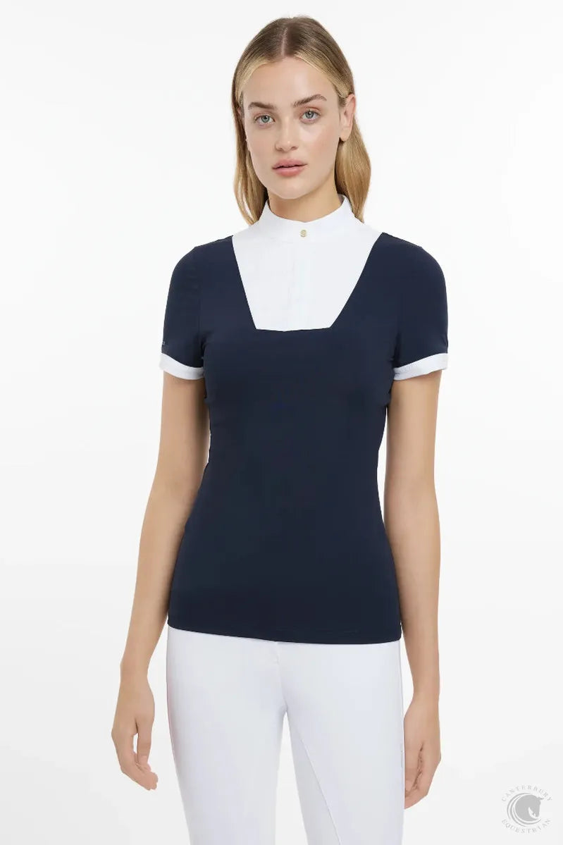 LeMieux Sophia Short Sleeve Show Shirt Navy