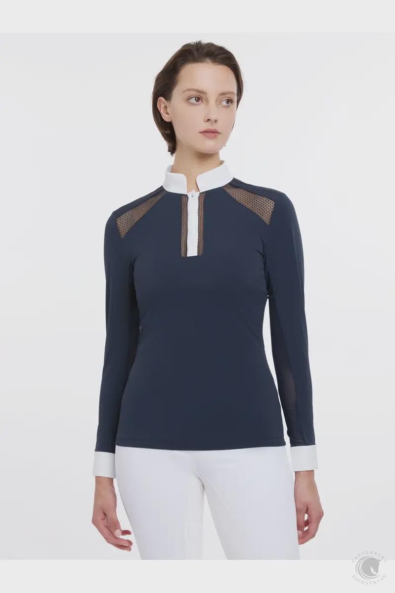 LeMieux Camille Long Sleeve Show Shirt Navy