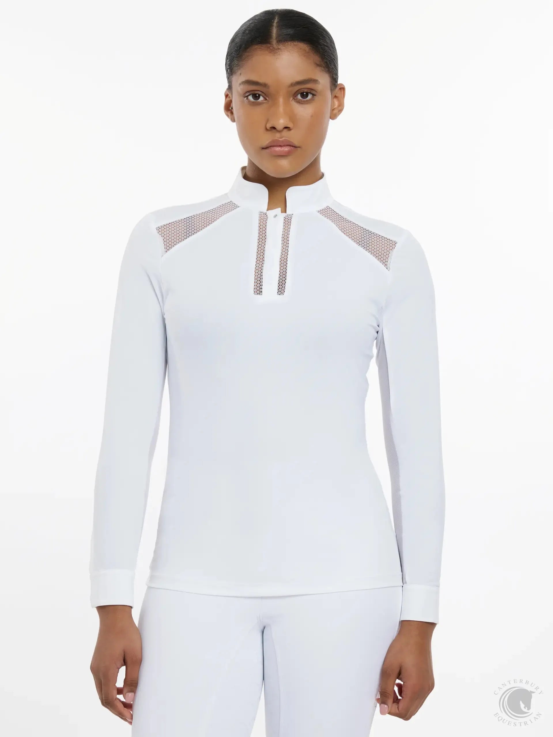 LeMieux Camille Long Sleeve Show Shirt White