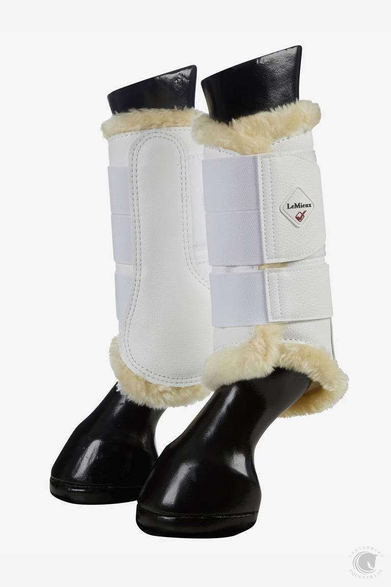 LeMieux Fleece Lined Brushing Boots White
