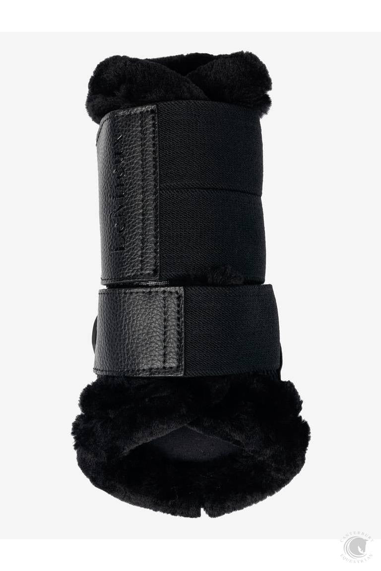 LeMieux Fleece Edged Mesh Brushing Boots Black