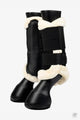 LeMieux Fleece Edged Mesh Brushing Boots Black/Natural