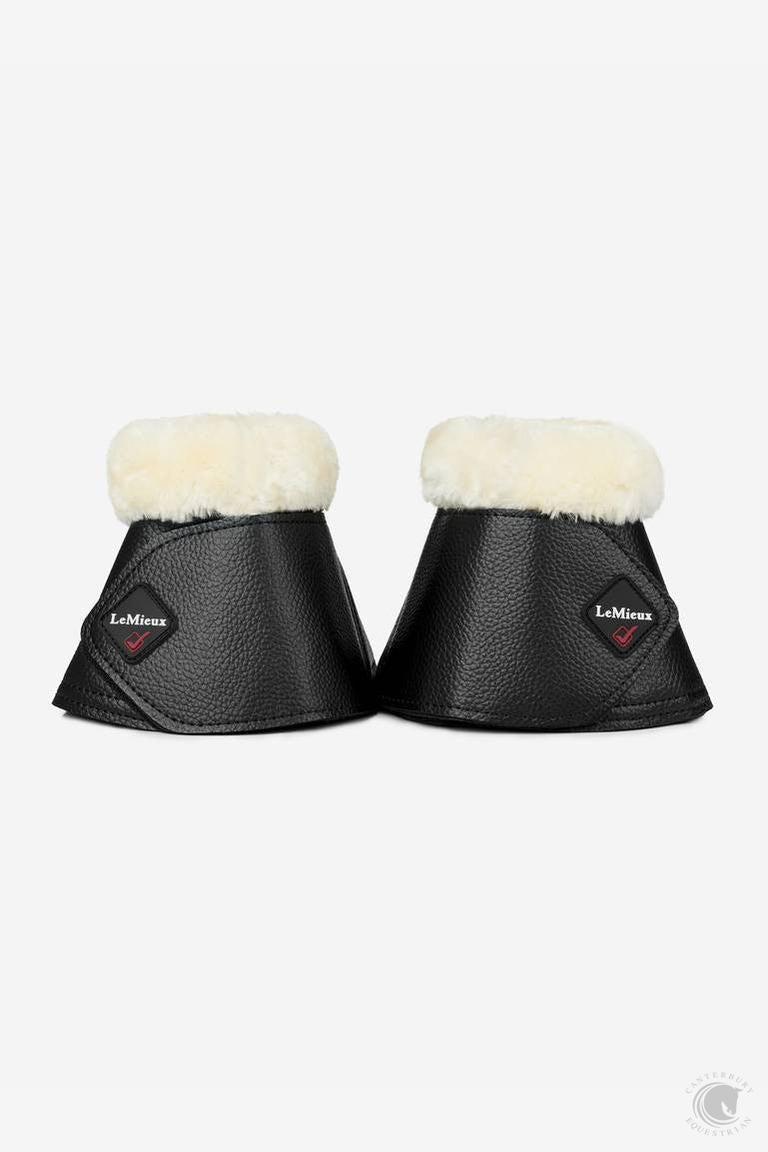 LeMieux Fleece WrapRound Over Reach Boots Black/Natural