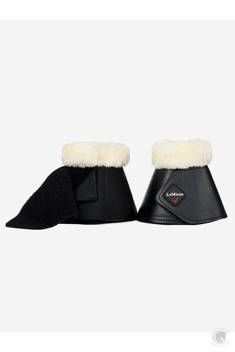 LeMieux Fleece WrapRound Over Reach Boots Black/Natural
