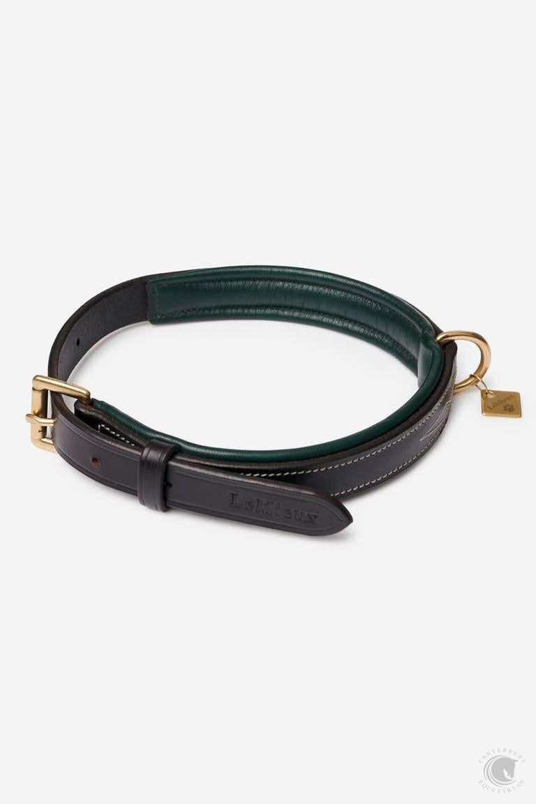 LeMieux Dog Collar Windsor Hunter Green/Brown