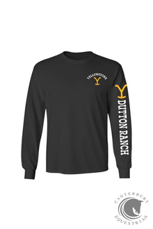  Yellowstone Long Sleeve Black T-Shirt