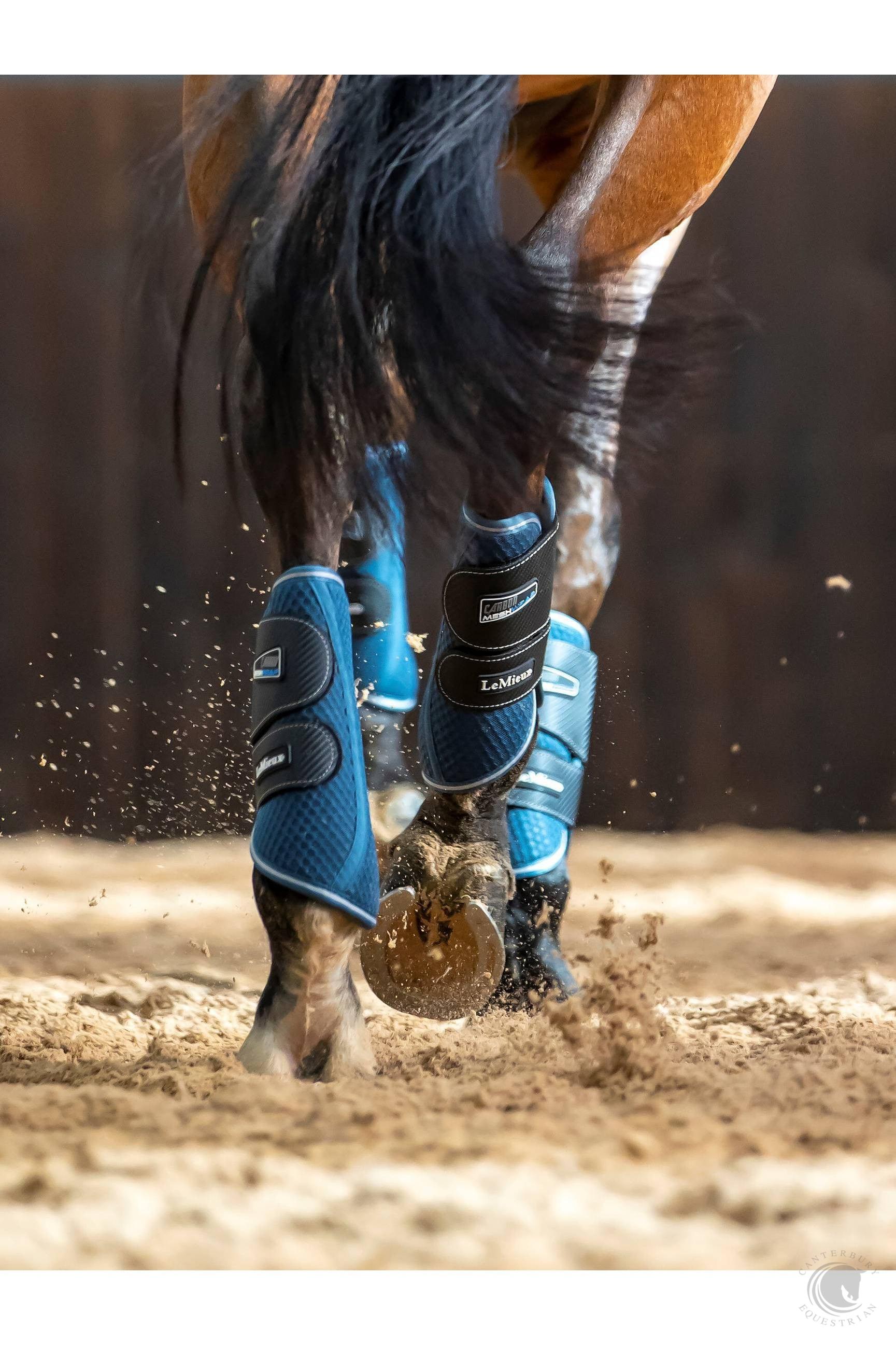 LeMieux Carbon Mesh Wrap Boots Blue
