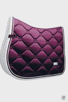  Equestrian Stockholm Jump Saddle Pad - Purple White Edge