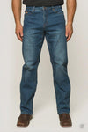 Ringers Western Sturt Men's Relaxed Leg Jeans Mid Blue
