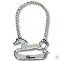 Pewter Galloping Steed Decanter Tags