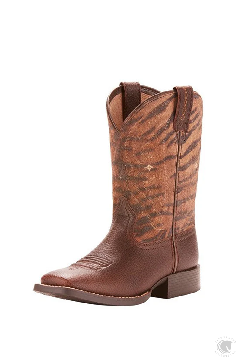 Ariat Children's Quickdraw Tiger Print Western Boots