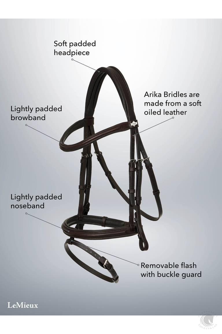 LeMieux Arika Flash Bridle Black/Silver