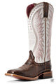 Ariat Women's Vaquera Western Boot Mustang Brown/Crackled White