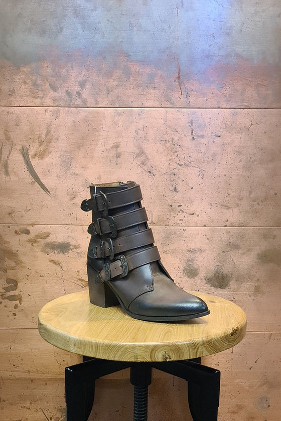 Circle G Buckled Ankle Boots