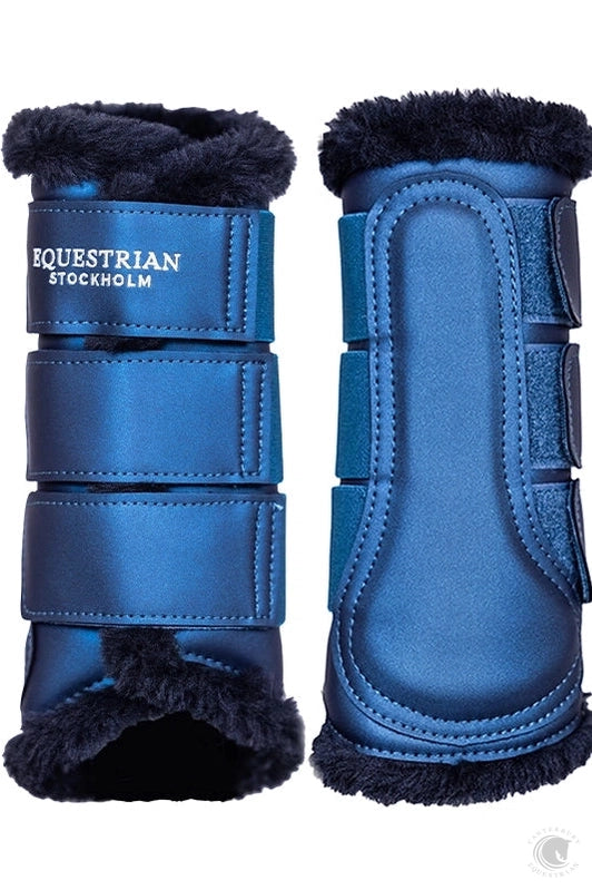 Equestrian Stockholm Brushing Boots Blue Meadow