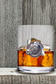 EQUESTRIAN HORSESHOE DBL OLD FASHION GLASS